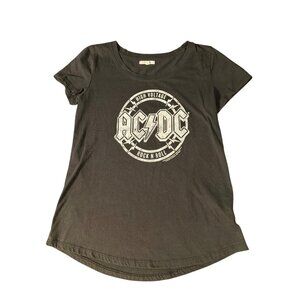 Maurices AC/DC High Voltage Rock N Roll Front Graphic Tee Shirt Black Sz XS